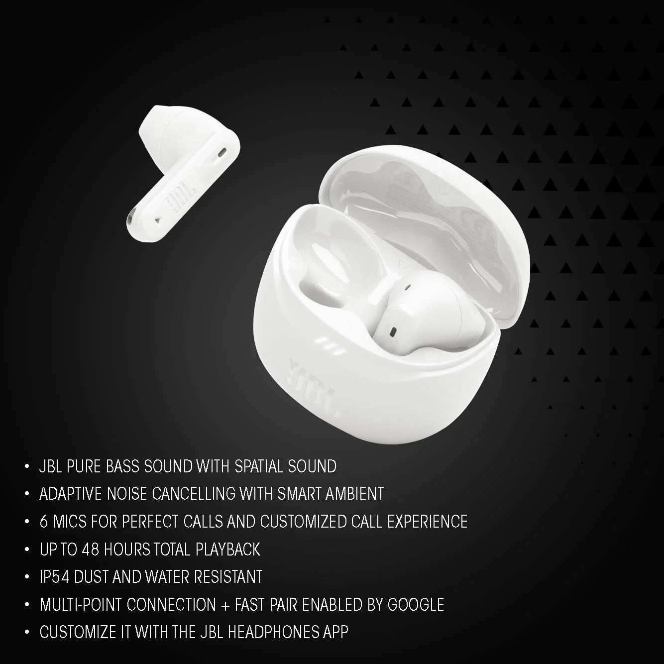 هدفون بی سیم JBL TUNE FLEX 2 با قابلیت حذف نویز تطبیقی و Smart Ambient، پخش تا 48 ساعت، مقاوم در برابر گرد و غبار و آب IP54، مدل JBLTFLEX2BLK، مشکی