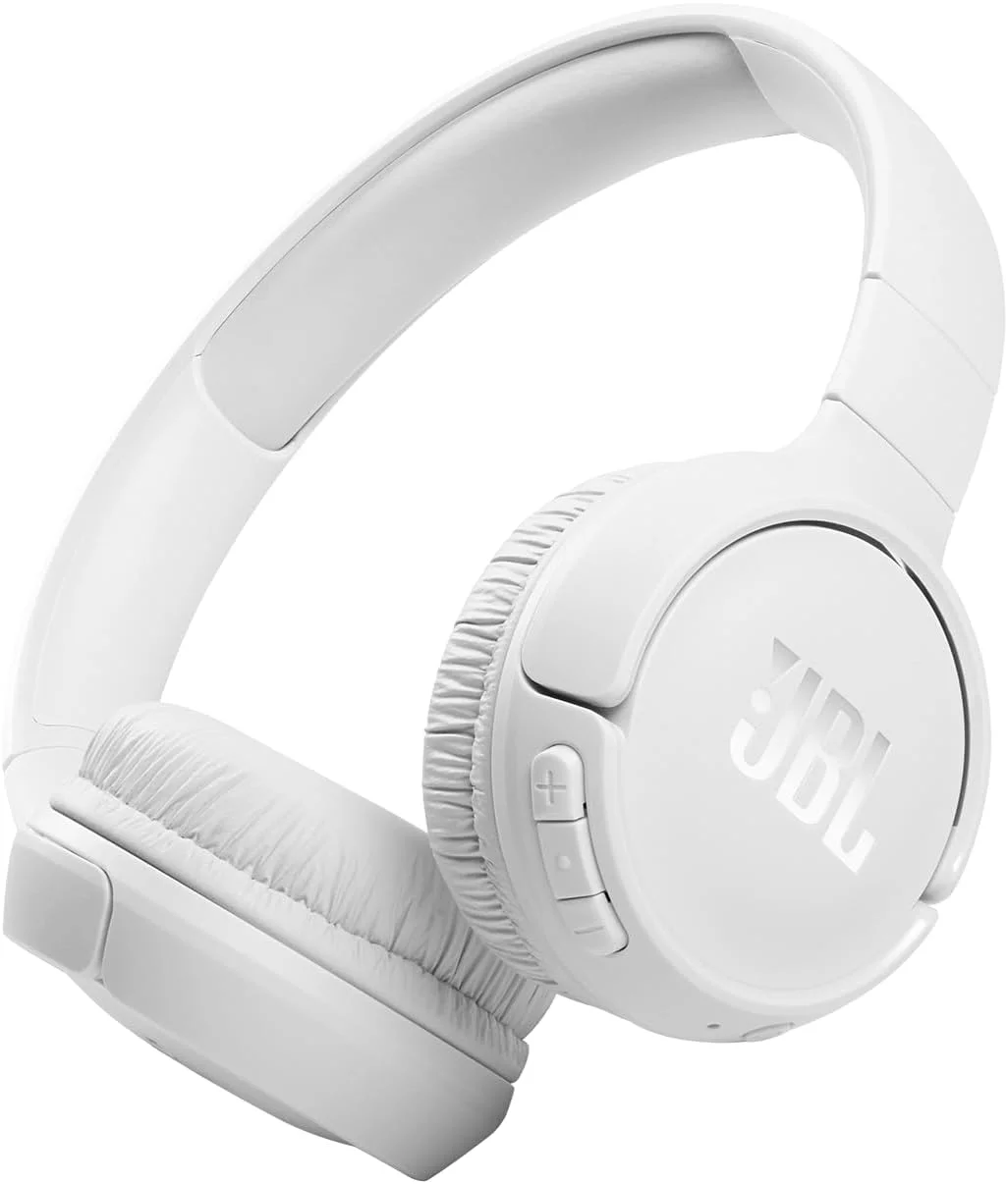 هدفون بی‌سیم رو گوشی JBL Tune 510BT با صدای Purebass - سفید، متوسط