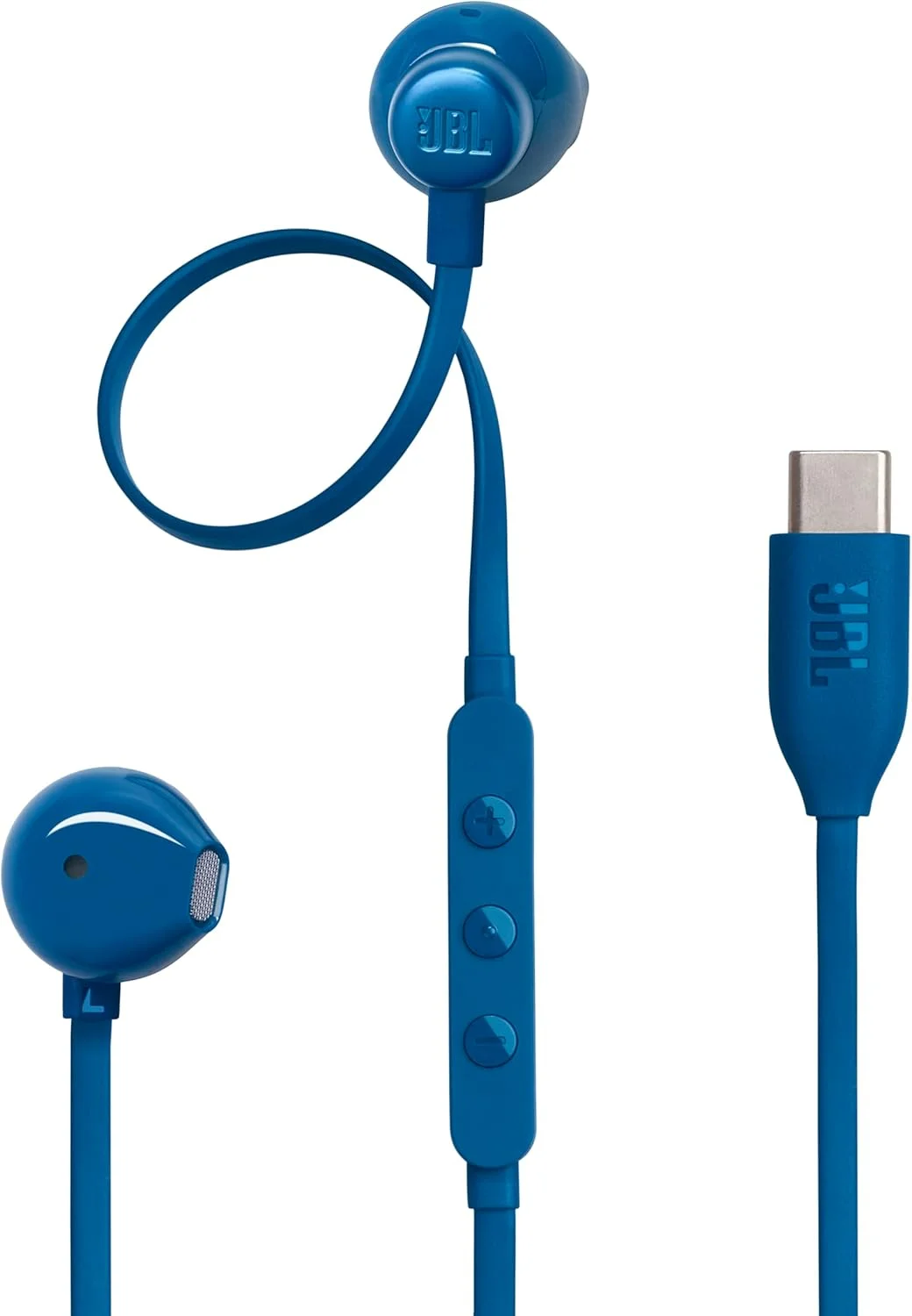 هدفون داخل گوشی سیم دار JBL TUNE 305C USB-C با وضوح بالا، آبی