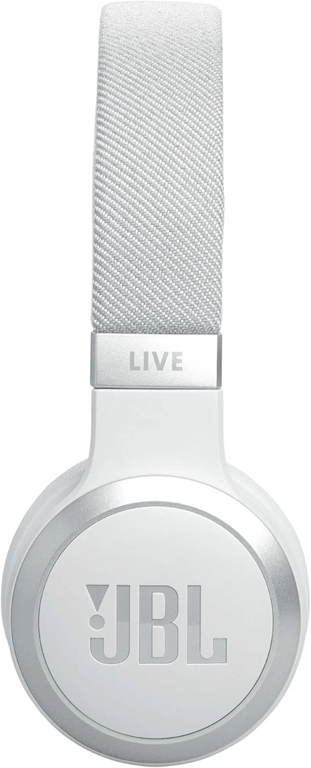 هدفون بی‌سیم روگوشی JBL LIVE 670NC با قابلیت حذف نویز تطبیقی واقعی، صدای Pure Bass، Smart Ambient، بلوتوث 5.3، Le Audio، VoiceAware، باتری 64 ساعته، سفید