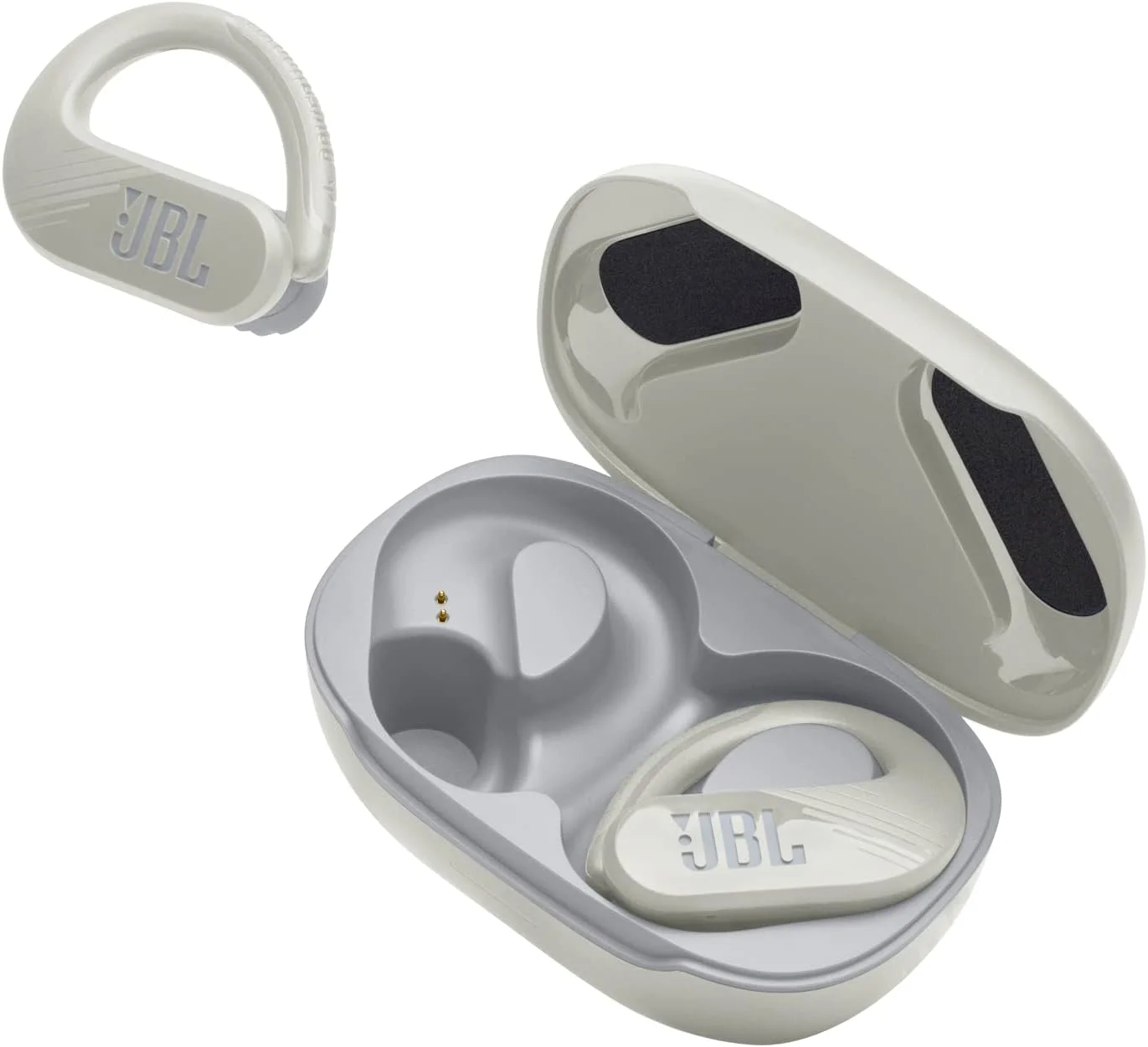 هدفون ورزشی بی سیم JBL Endurance Peak 3 ضد آب و گرد و غبار، صدای JBL Pure Bass، باتری 50 ساعته، Ambient Aware & Talk Thru، فناوری 4 میکروفون، طراحی Powerhook - سفید، JBLENDURPEAK3WT