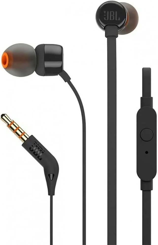 هدفون و میکروفون دو گوشی JBL TUNE 160 مشکی - هدفون و میکروفون (سیمی، گوشی، دو گوشی، داخل گوشی، 20-20000 هرتز، مشکی)