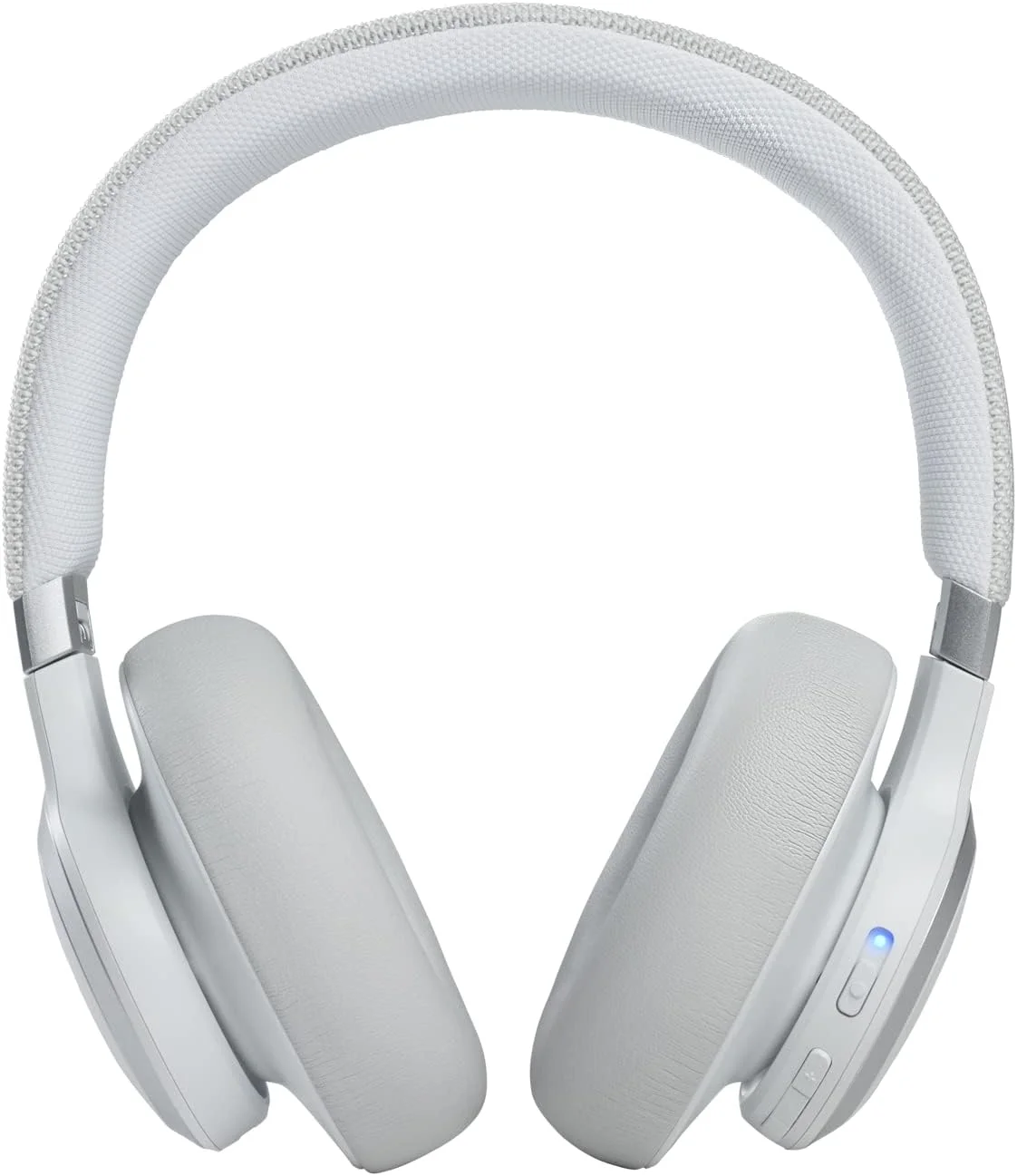 هدفون بی سیم روگوشی JBL Live 660NC با قابلیت حذف نویز، صدای قدرتمند JBL Signature، ANC + Ambient Aware، دستیار صوتی، باتری 50 ساعته، طراحی راحت، کیف حمل - سفید، JBLLIVE660NCWHT
