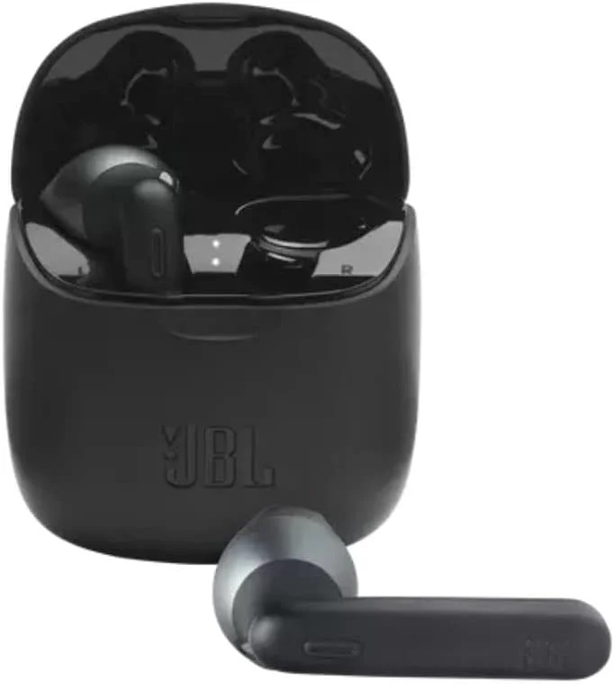 هدفون های بی سیم واقعی JBL Tune 225TWS، صدای JBL Pure Bass، بلوتوث، باتری 25 ساعته، اتصال دوگانه، جفت شدن سریع، دستیار صوتی، سازگار با اندروید و iOS - مشکی، JBLT225TWSBLK