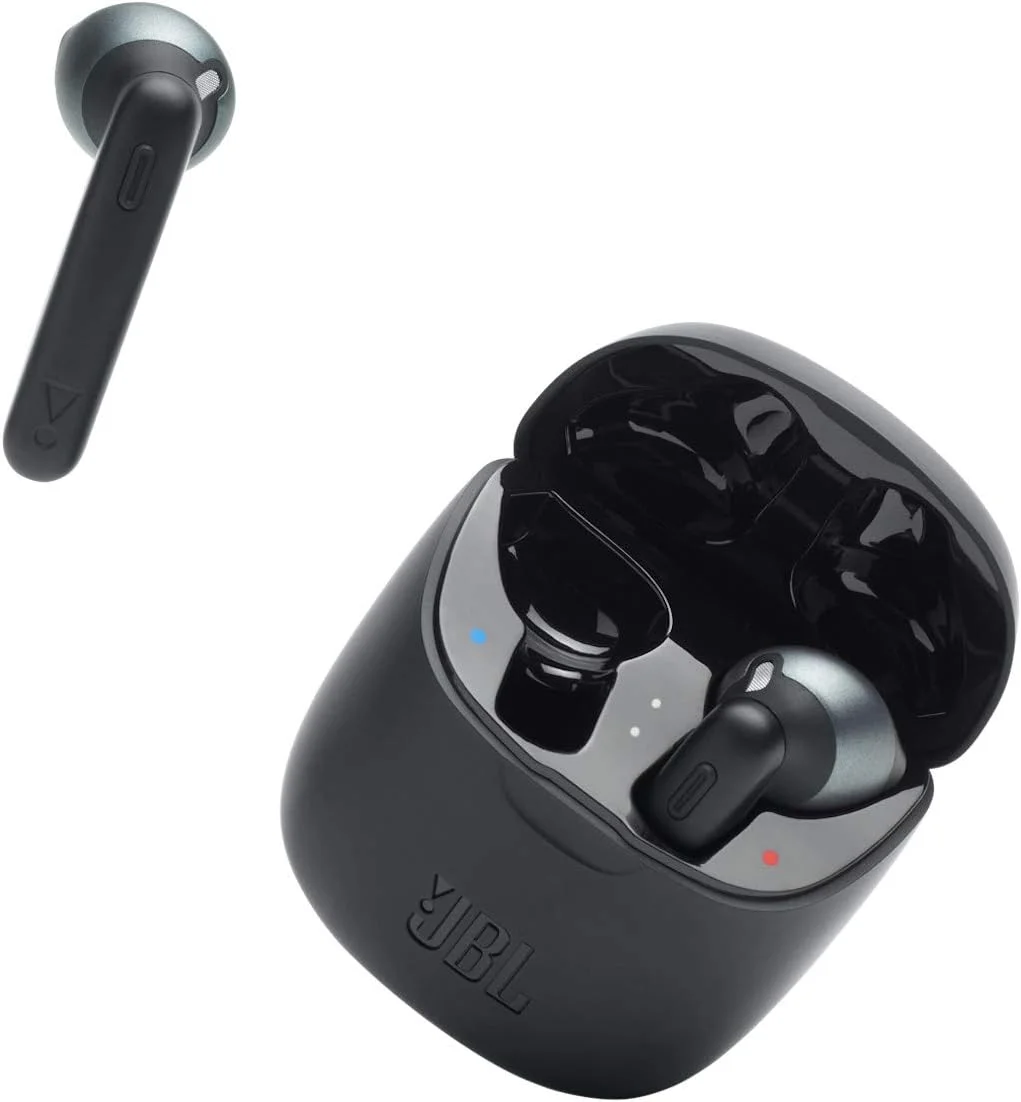 هدفون های داخل گوشی بی سیم جی بی ال Tune 225 TWS - هدفون های بی سیم واقعی با عمر باتری تا 25 ساعت با جعبه شارژ، موسیقی را با صدای JBL Pure Bass احساس کنید، مشکی، JBLT225TWSBLK