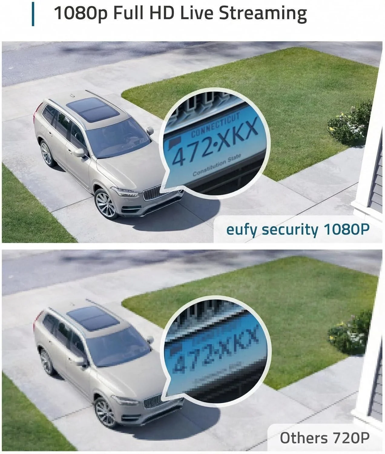 سیستم امنیتی بی‌سیم خانگی یوفی کم 2C با عمر باتری 180 روزه، کیفیت 1080p HD، استاندارد IP67، دید در شب، بدون هزینه اشتراک ماهیانه (کیت 3 دوربینه)