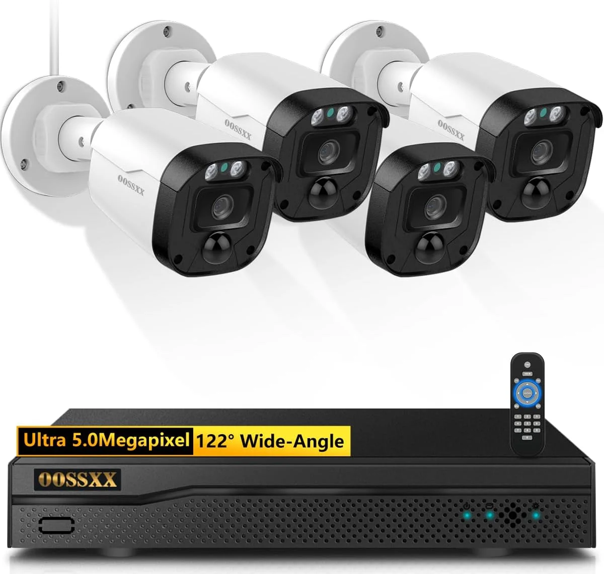 دوربین مداربسته سیمی با کیفیت 5 مگاپیکسل Full HD، دوربین های مداربسته داخلی، سیستم های امنیتی خانگی، کیت DVR نظارت تصویری در فضای باز
