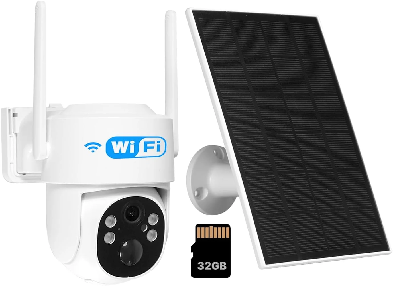 دوربین امنیتی وای فای MOES با کیفیت 4MP HD، چرخش 355 درجه افقی و 90 درجه عمودی، صدای دو طرفه، دید در شب، تشخیص حرکت هوشمند، ضد آب IP65، پشتیبانی از کارت حافظه MicroSD تا 128 گیگابایت، سازگار با خانه هوشمند