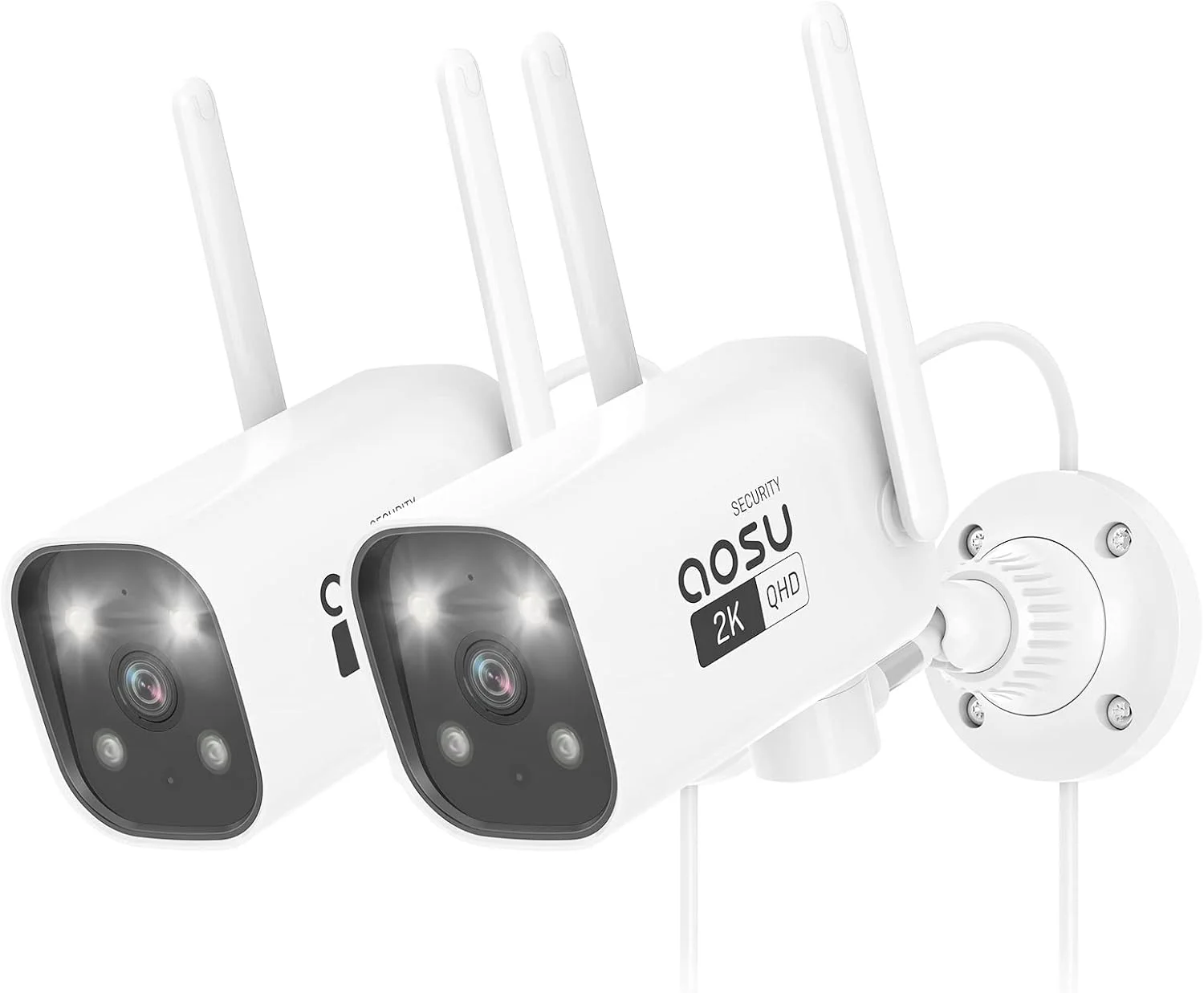 دوربین نظارتی فضای باز AOSU، نظارت در فضای باز، 2.4/5 گیگاهرتز، WLAN، تشخیص شخص، ردیابی خودکار، رزولوشن 2K 3MP، دوربین نظارتی فضای باز