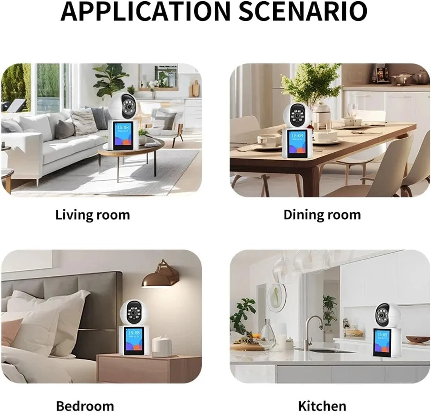 دوربین امنیتی داخلی هوشمند X15 با قابلیت تماس تصویری و اتصال WiFi، نظارت خانگی HD، دید در شب، صدای دو طرفه و پشتیبانی از اپلیکیشن موبایل