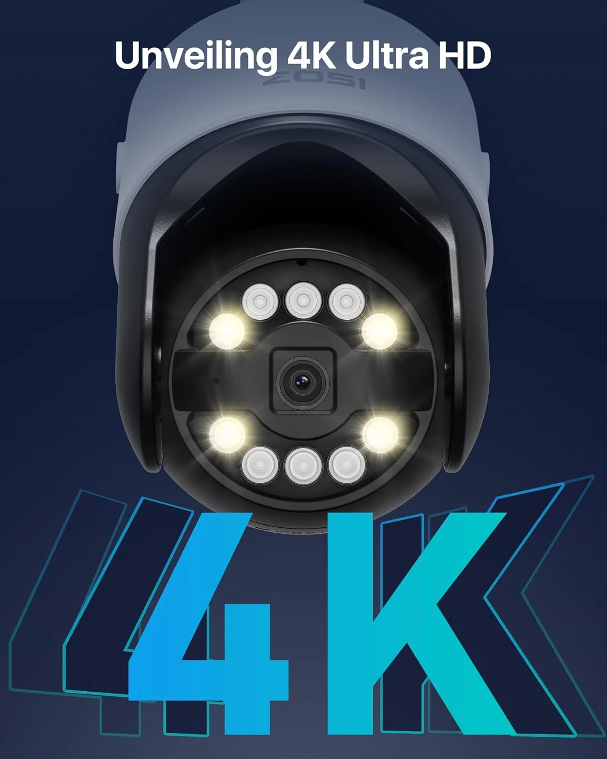سیستم دوربین مداربسته 4K زوسی 16 کانال با قابلیت تشخیص چهره، شخص و وسیله نقلیه با هوش مصنوعی، 4 عدد دوربین 8 مگاپیکسلی 4K بیرونی PT PoE با قابلیت ردیابی خودکار و نورافکن، صدای دو طرفه، NVR شانزده پورت 32 کانال 8 مگاپیکسلی با هارد دیسک 4 ترابایتی