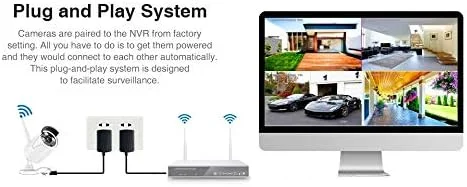 کیت سیستم دوربین مداربسته وایرلس Tomvision 10CH 5MP/2K HD Wifi NVR، شامل NVR وایرلس P2P و 8 عدد دوربین 3 مگاپیکسلی دید در شب مادون قرمز مناسب فضای باز