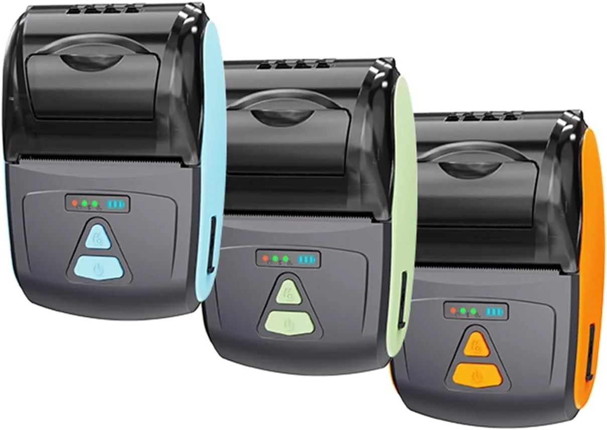 چاپگر جوهر افشان، چاپگر رسید مینی قابل حمل Impresora بی سیم USB Type-C 58mm چاپگر حرارتی بلوتوث POS چاپگرهای موبایل و کامپیوتر (چاپگر زرد)