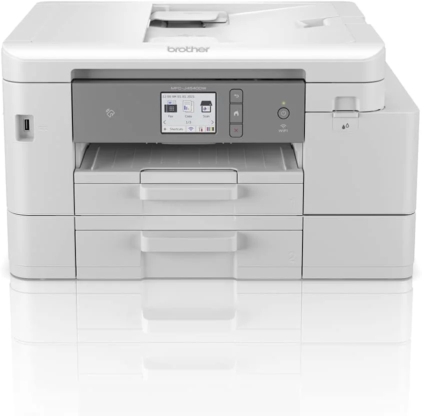 پرینتر جوهرافشان رنگی بی‌سیم Brother MFC-J4540DW XL | 4 در 1 (پرینت/کپی/اسکن/فکس) | ظرفیت بالای کاغذ | A4 | عکس | بسته کامل