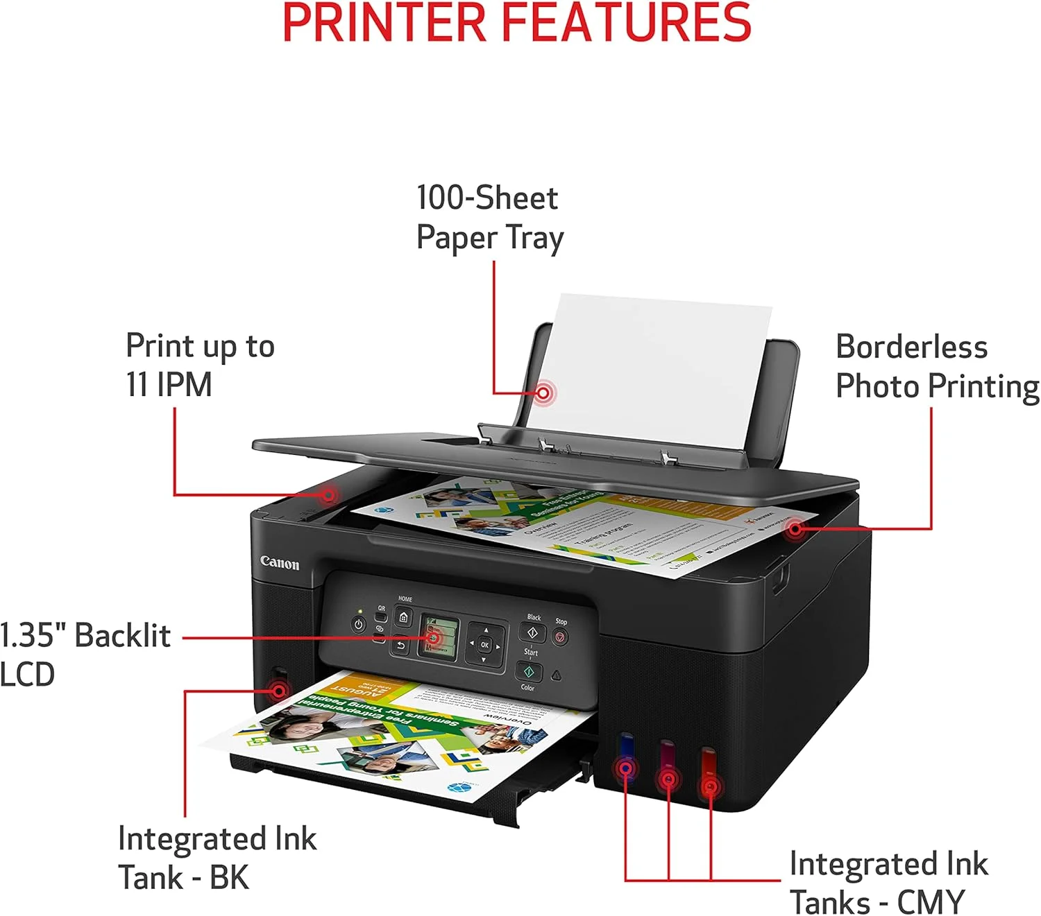 پرینتر چندکاره بی‌سیم کانن PIXMA G3270 BK