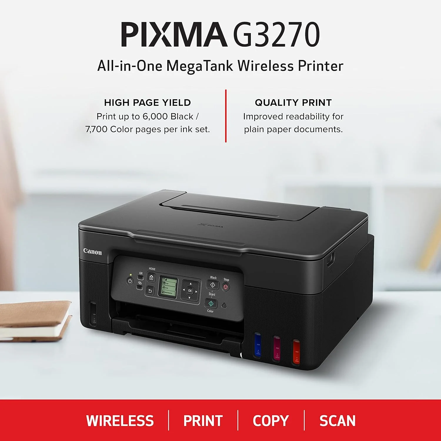 پرینتر چندکاره بی‌سیم کانن PIXMA G3270 BK