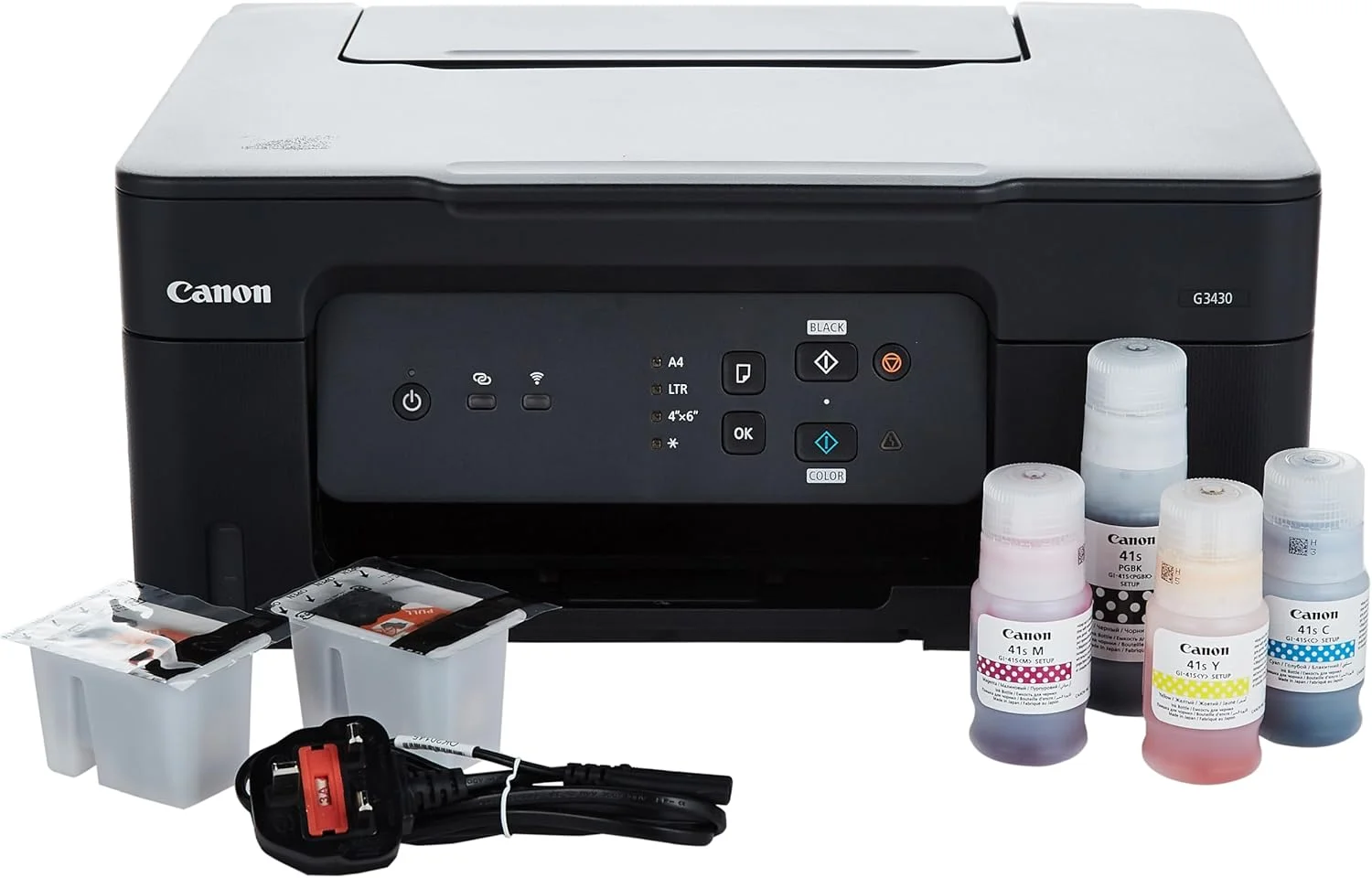 پرینتر مخزن دار رنگی بی سیم سه کاره کانن PIXMA G3430 - مشکی - نسخه امارات