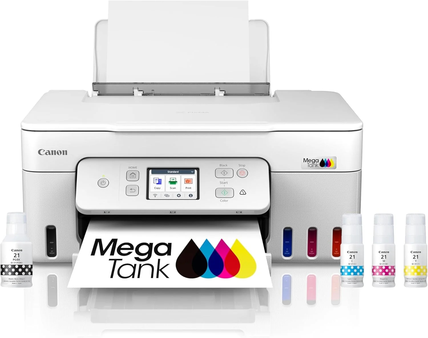 پرینتر چندکاره بی‌سیم کانن Megatank G3290 | پرینت، کپی، اسکن | چاپ موبایل | صفحه لمسی رنگی 2.7 اینچی LCD | چاپ دورو اتوماتیک