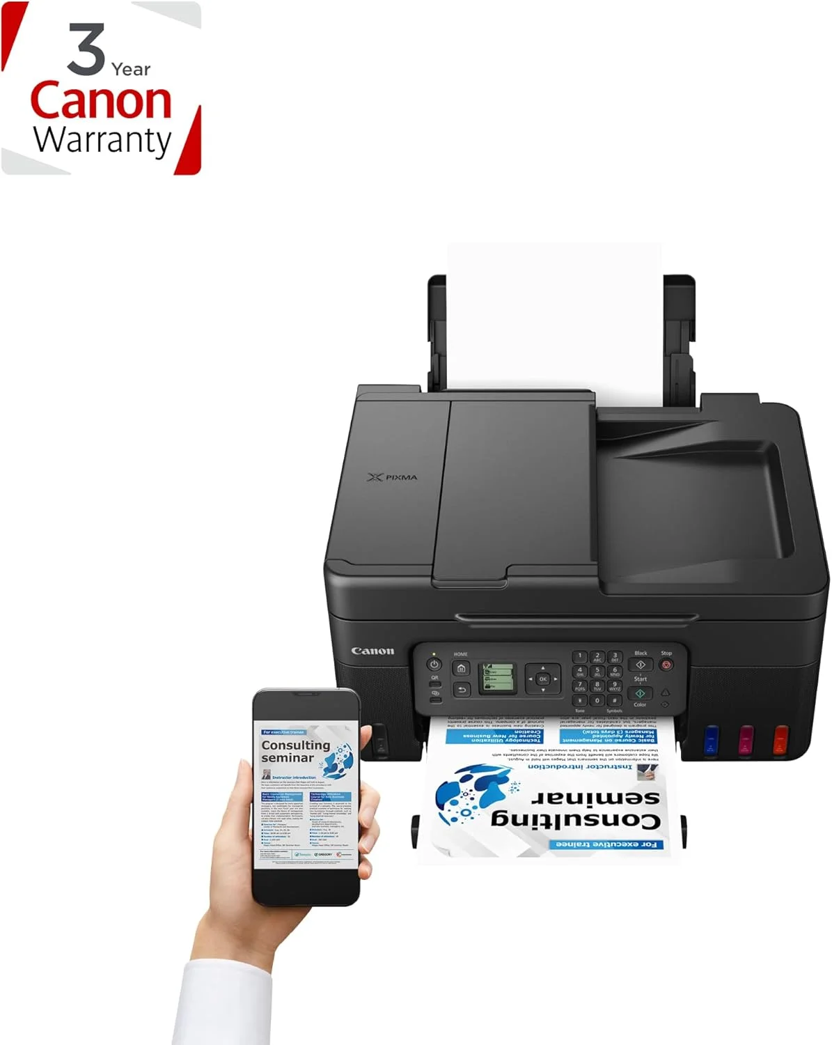 پرینتر جوهرافشان چندکاره رنگی بی سیم کانن PIXMA G4470 با مخزن بزرگ قابل شارژ، چاپ سریع، صرفه جویی زیاد، مشکی