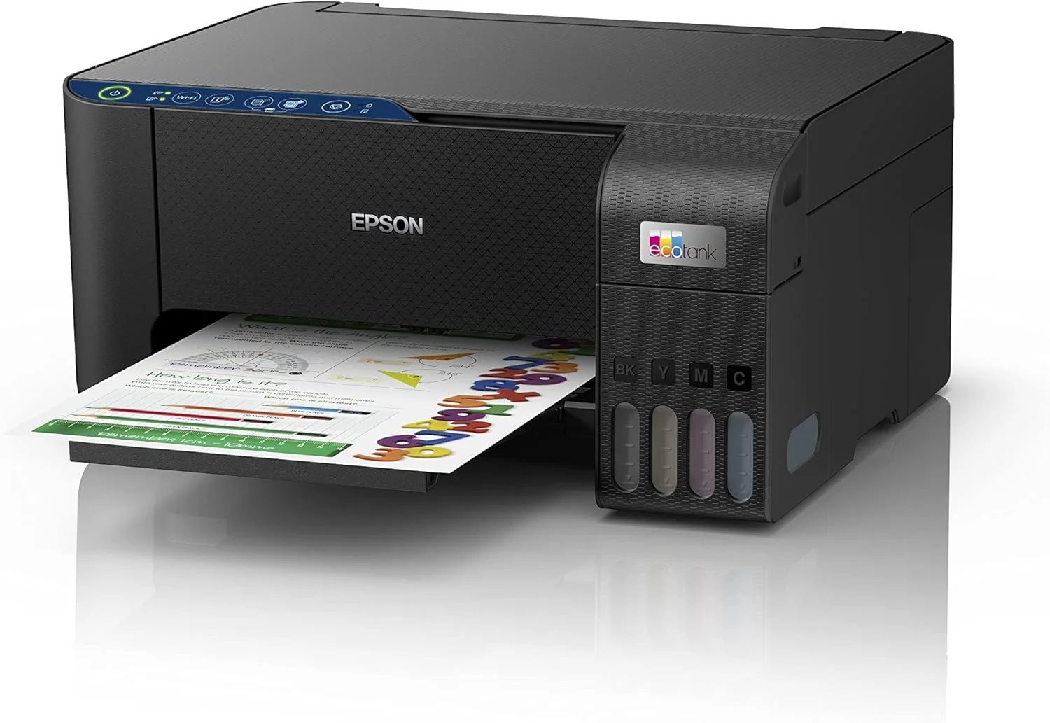 پرینتر مخزن جوهر خانگی EPSON EcoTank L3252 A4، رنگی، پرینتر 3 در 1 با قابلیت اتصال WiFi و برنامه SmartPanel