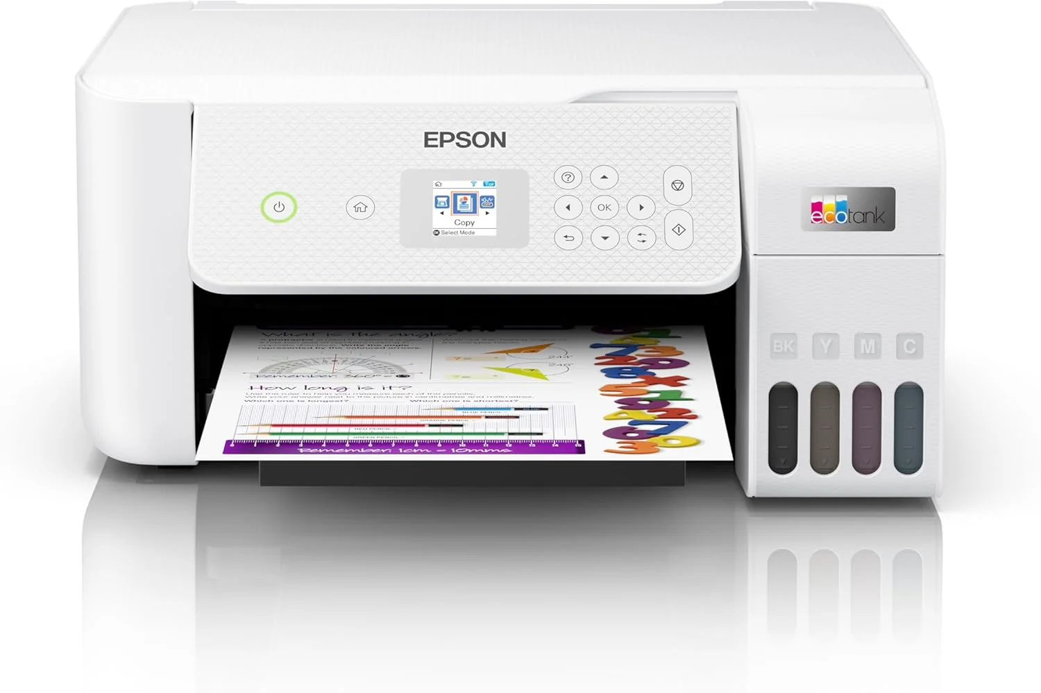 پرینتر مخزن جوهر خانگی EPSON EcoTank L3266 A4، رنگی، پرینتر 3 در 1 با اتصال WiFi و برنامه SmartPanel