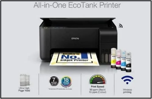 پرینتر مخزن جوهر جوهرافشان چندکاره اپسون EcoTank L3250 با قابلیت Wi-Fi (مشکی)