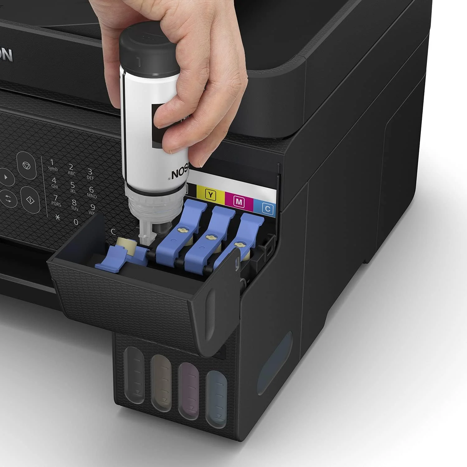 پرینتر چندکاره جوهرافشان رنگی اپسون EcoTank ET4800 با قابلیت پر شدن مجدد (C11CJ65402)