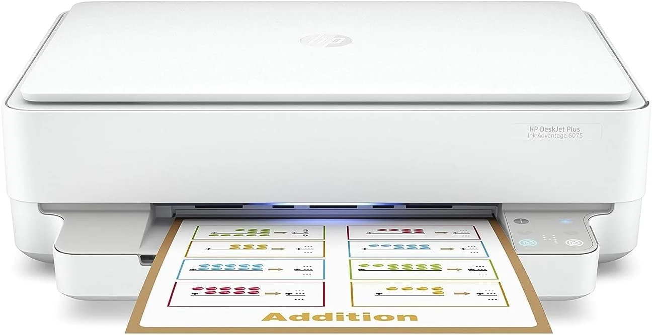 پرینتر جوهرافشان چندکاره بی سیم اچ پی DeskJet Plus Ink Advantage 6075، مناسب برای پرینت، کپی و اسکن