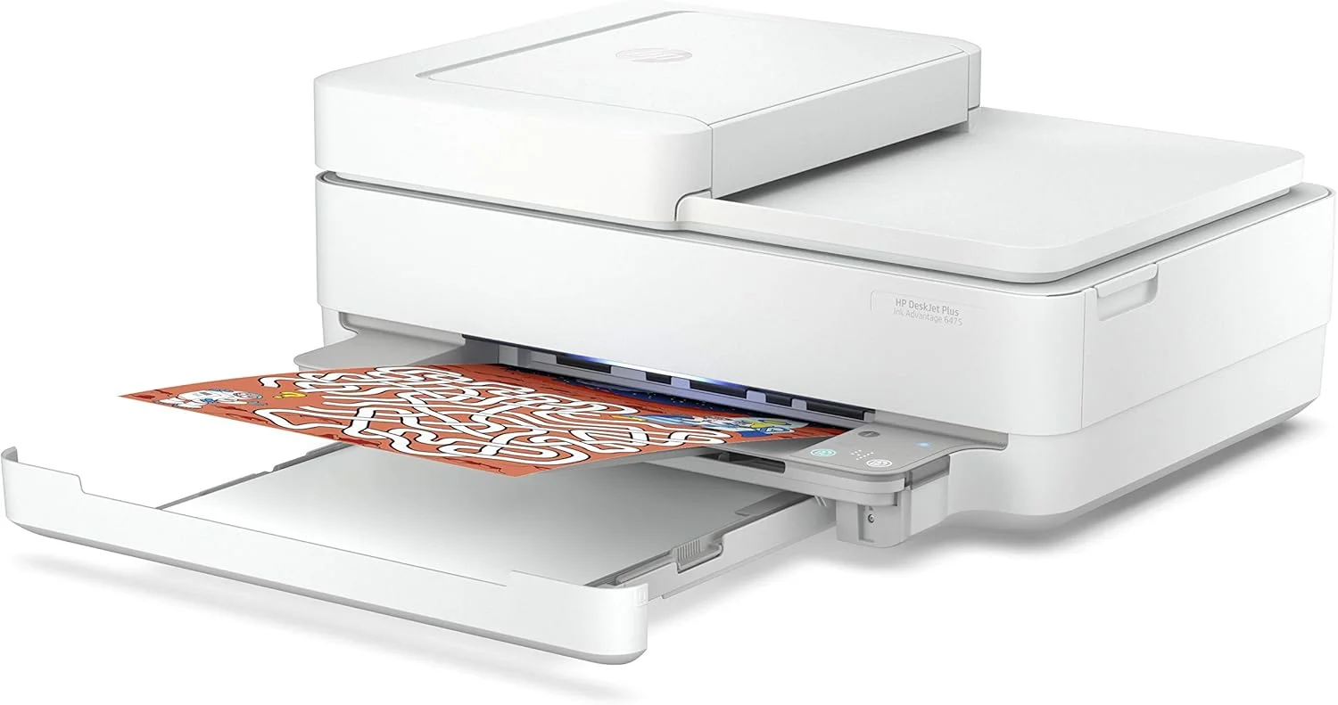 پرینتر جوهرافشان چندکاره HP DeskJet Plus Ink Advantage 6475، بی‌سیم، پرینت، کپی، اسکن و فکس