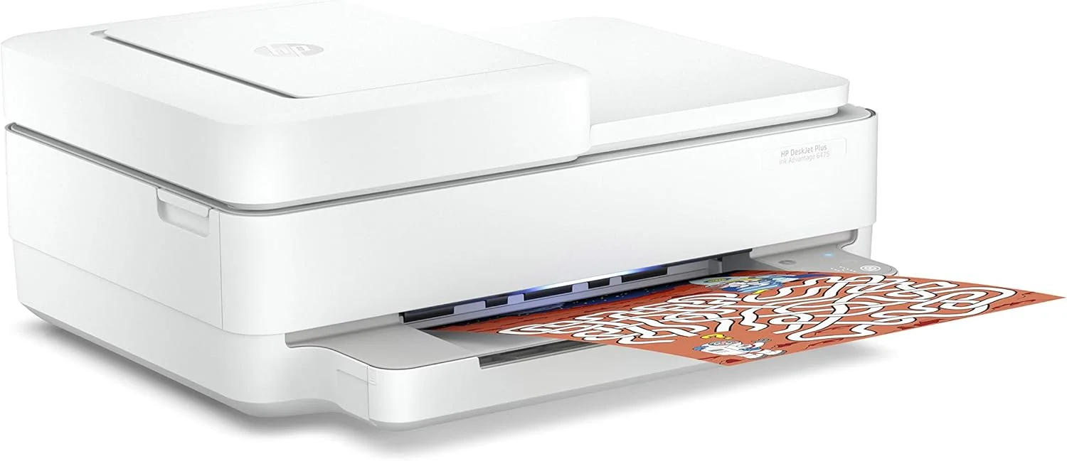 پرینتر جوهرافشان چندکاره HP DeskJet Plus Ink Advantage 6475، بی‌سیم، پرینت، کپی، اسکن و فکس