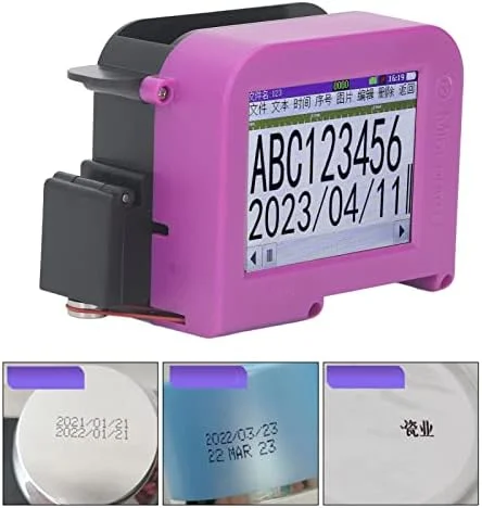 پرینتر جوهرافشان دستی برولئو، 1200Mah با LED چند زبانه، بارکد تاریخ رنگی برای برچسب تولید لوگو، DIY