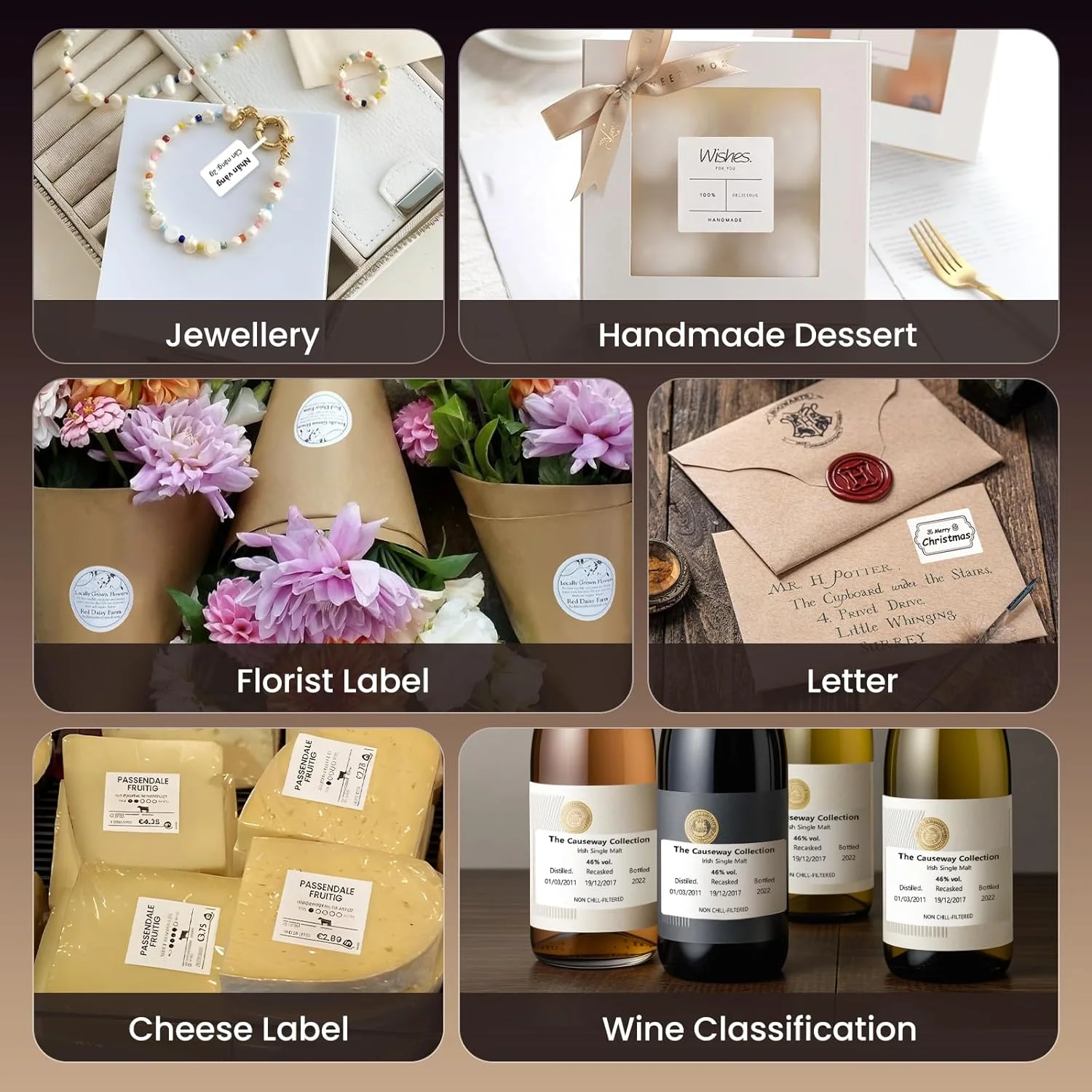 دستگاه چاپگر برچسب CLABEL 221B، چاپگر برچسب حرارتی بارکد بلوتوث قابل حمل با 5 رول نوار، کاربری آسان برای کسب و کارهای کوچک، اداره، مصارف خانگی - سفید