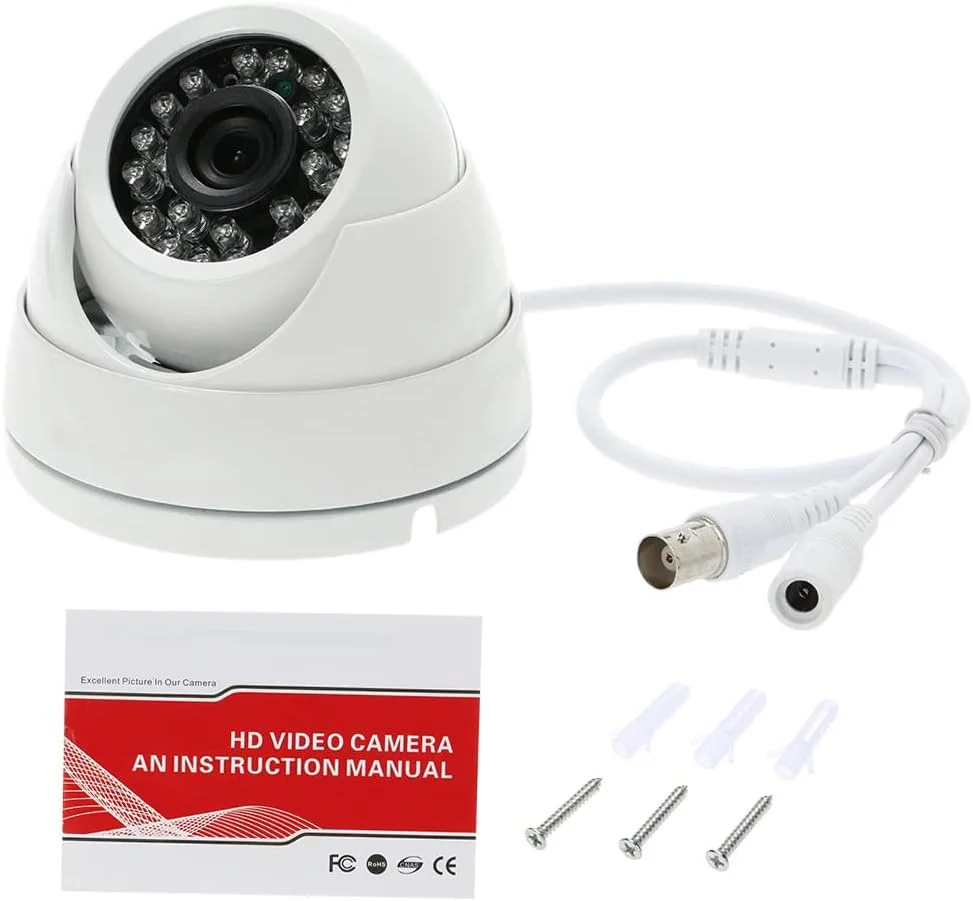 دوربین مداربسته دام 720P 1500TVL AHD، 1.0 مگاپیکسل، فاصله دید در شب مادون قرمز تا 25 متر، ضد آب IP66، دوربین مداربسته برای خانه، دفتر، فروشگاه