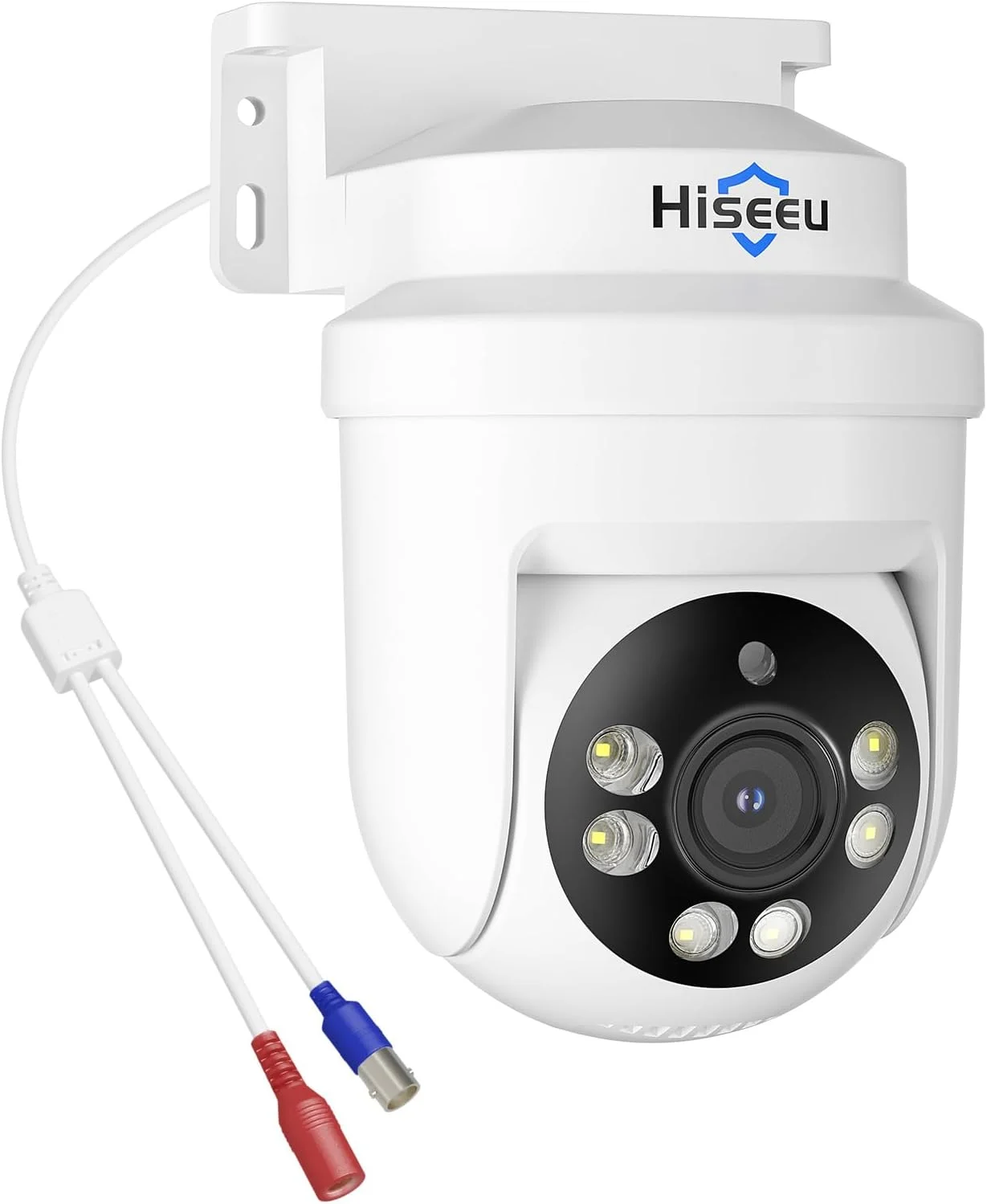 دوربین های مداربسته دام چرخشی HD-TVI هایسیو 5 مگاپیکسلی با چرخش 355 درجه افقی و 90 درجه عمودی، دید در شب مادون قرمز 30 متری، دوربین امنیتی سیمی ضد آب IP67 برای امنیت داخلی و خارجی، دوربین جایگزین 1 عدد