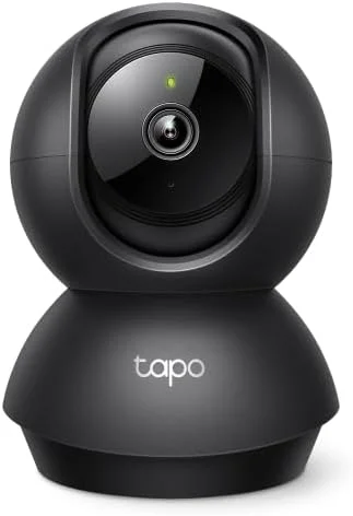 دوربین هوشمند امنیتی خانگی وای‌فای چرخشی ۳۶۰ درجه Tapo C201 با کیفیت Full HD 1080p و رزولوشن 2 مگاپیکسل | دارای قابلیت فعال‌سازی با الکسا | صدای دو طرفه | دید در شب | تشخیص حرکت | آلارم صدا و نور | دوربین مداربسته داخلی مشکی