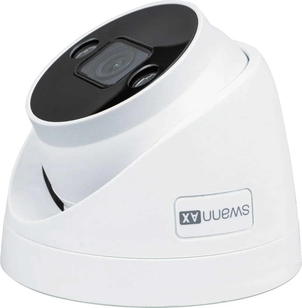دوربین امنیتی 4K سیم دار Swann AdvancedX™ PoE دام بیرونی، دید در شب رنگی، تجزیه و تحلیل/ هشدارهای ویدیویی هوش مصنوعی، تشخیص حرکت پیشرفته