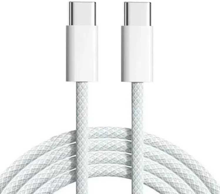 کابل USB C Type-C برای آیفون 17 پرو، 17 پرو مکس، 17 ایر، شارژ سریع، لوازم جانبی شارژر، 15، 16، 17 پرو/مکس 60 وات (1 متر)