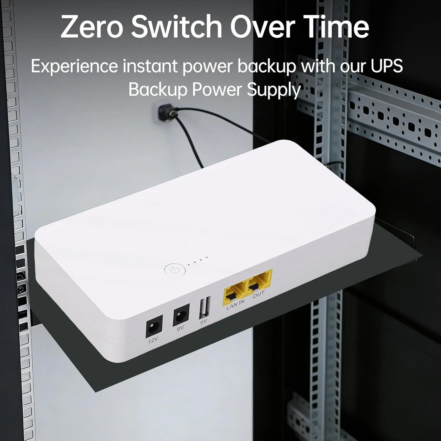 منبع تغذیه بدون وقفه UPS، منبع تغذیه پشتیبان باتری 8800 میلی آمپر ساعتی با خروجی POE 24V DC 12V 9V 5V، برای روتر مودم دوربین مداربسته تلفن هوشمند