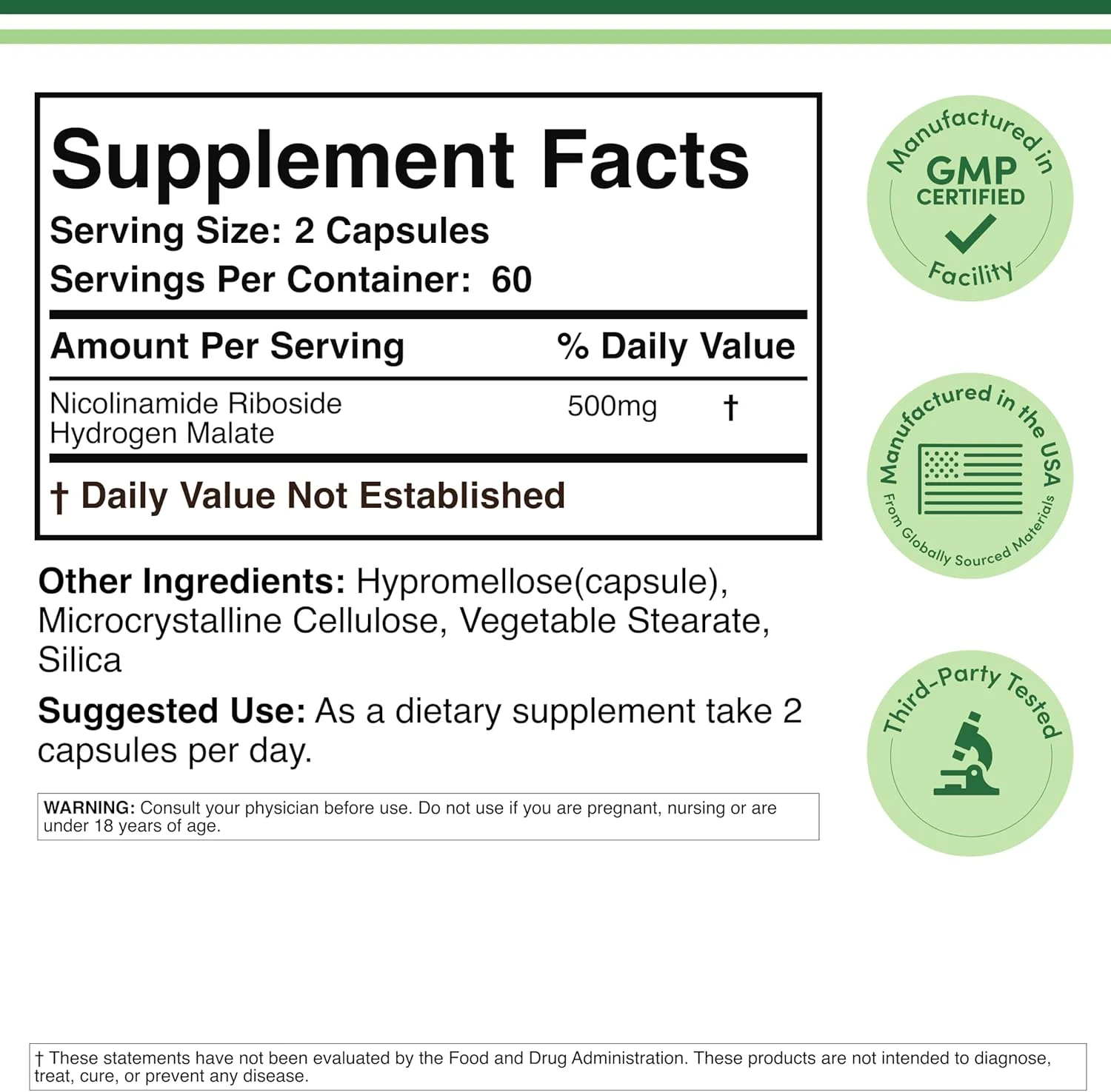 ریبوزید نیکوتینامید Double Wood Supplements - مکمل NAD برای افزایش سطح NAD+ توسط Double Wood