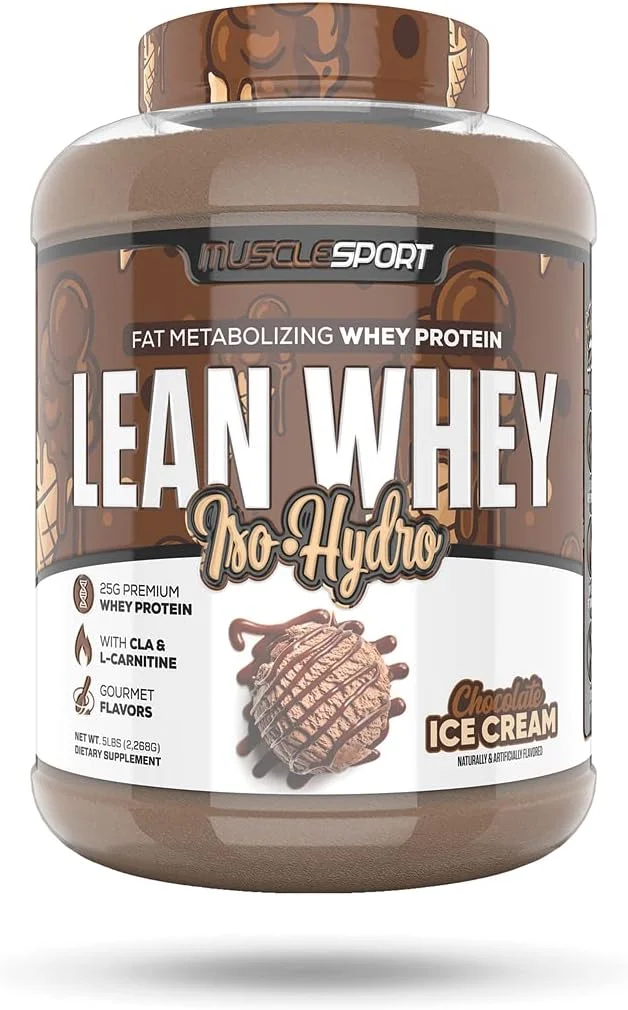 پروتئین وی ایزوله هیدرو متابولیزه کننده چربی ماسل اسپورت LEAN WHEY ISO HYDRO وزن ۲.۲ کیلوگرم با طعم بستنی شکلاتی