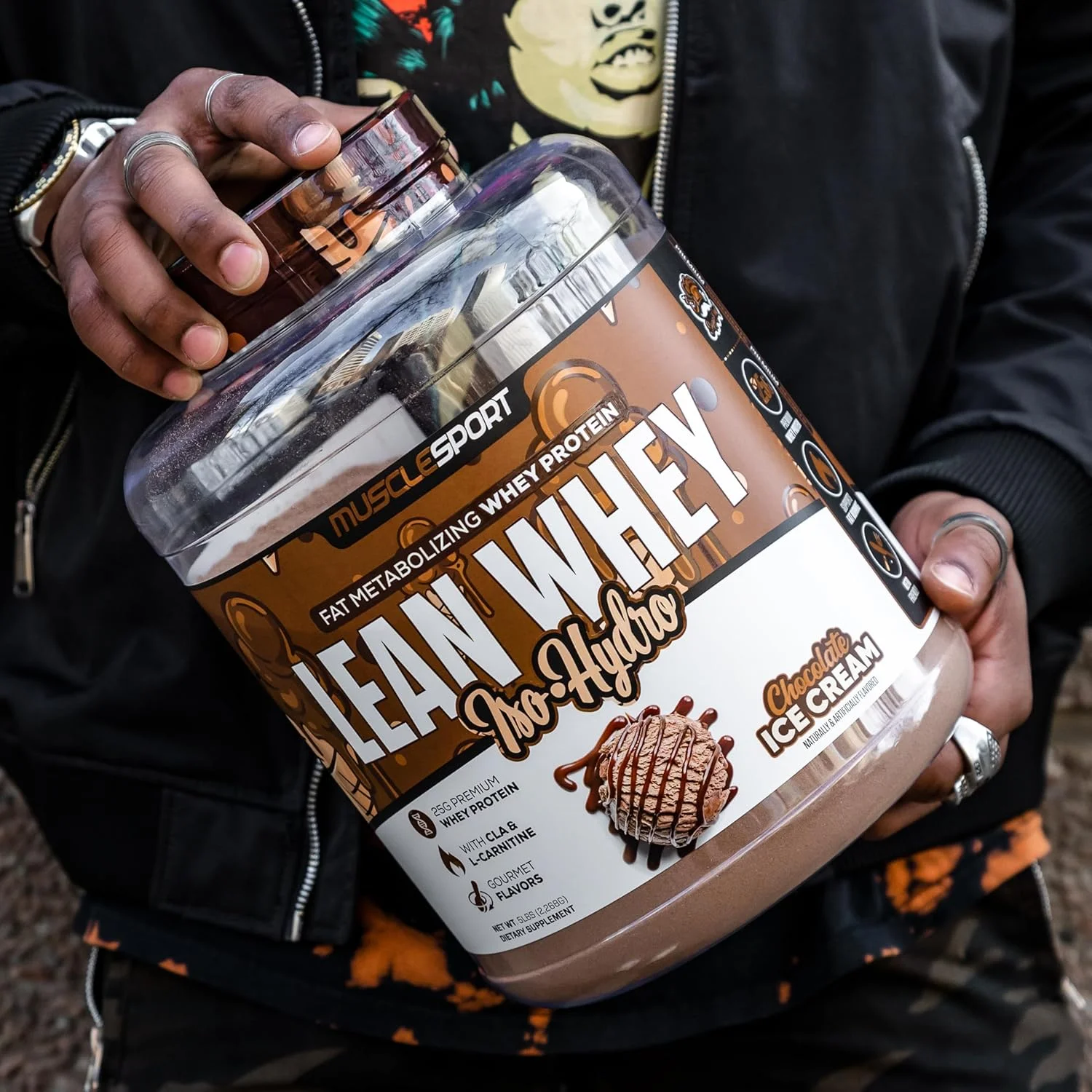 پروتئین وی ایزوله هیدرو متابولیزه کننده چربی ماسل اسپورت LEAN WHEY ISO HYDRO وزن ۲.۲ کیلوگرم با طعم بستنی شکلاتی