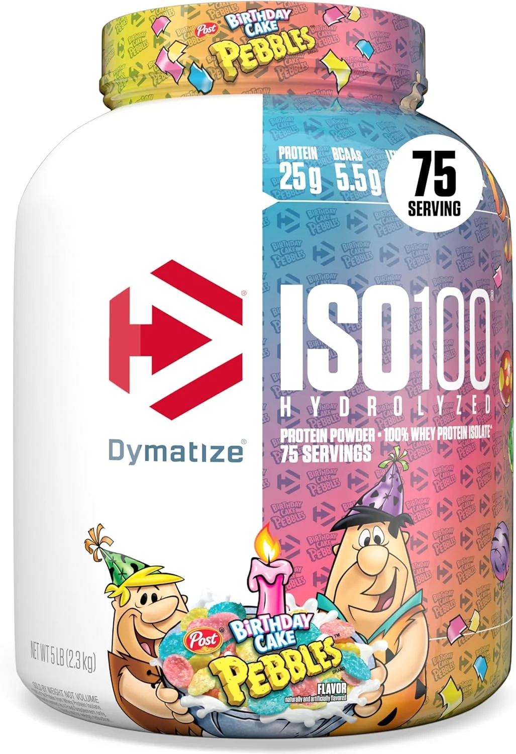 پروتئین وی ایزوله دایماتیز ISO 100 با طعم کیک تولد، ۲.۲۷ کیلوگرم