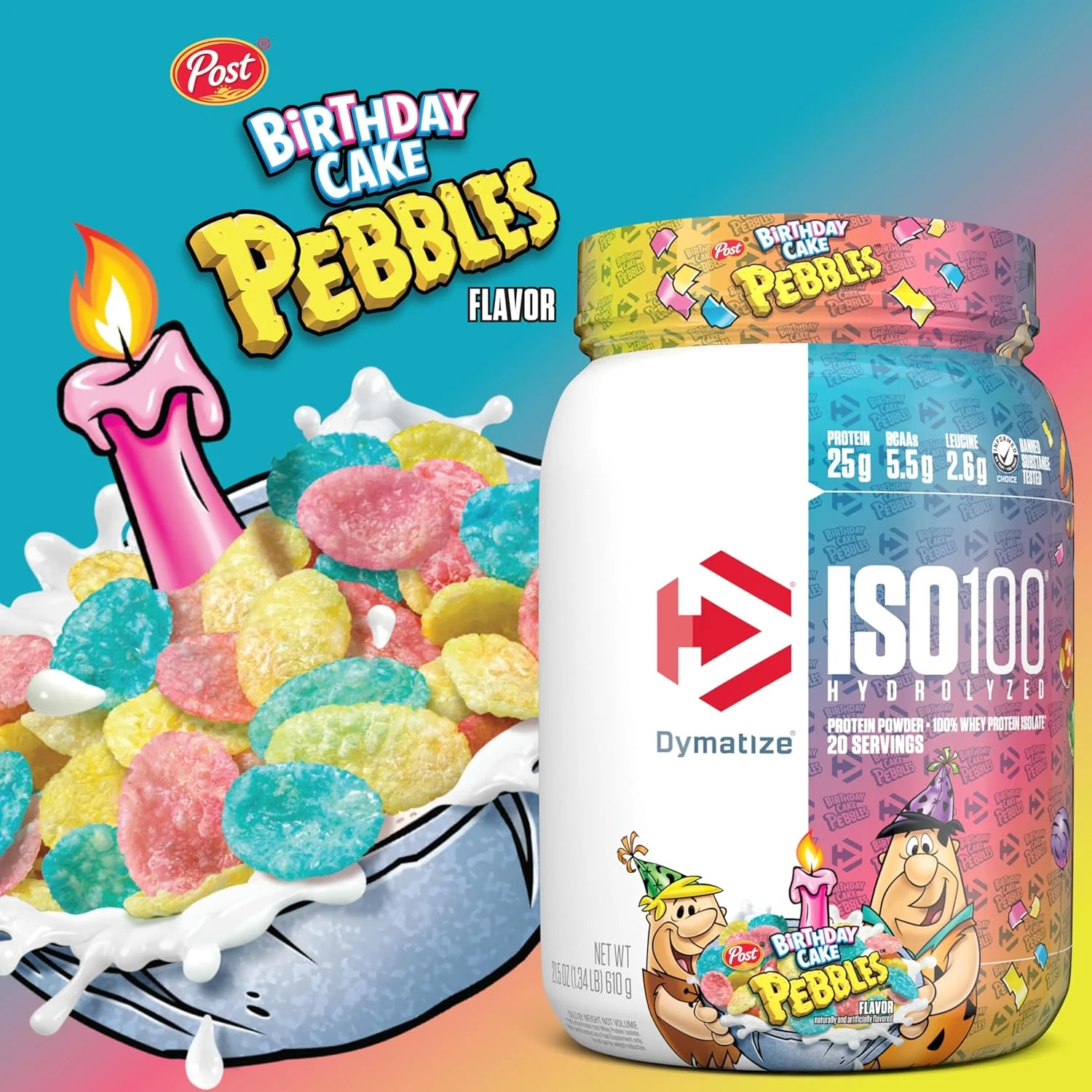 پروتئین وی ایزوله دایماتیز ISO 100 با طعم کیک تولد، ۲.۲۷ کیلوگرم