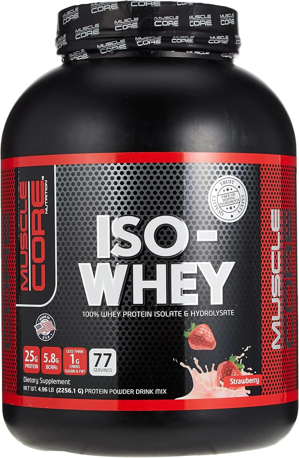 پروتئین وی ایزوله توت فرنگی Muscle Core Nutrition، ۲.۲۷ کیلوگرم