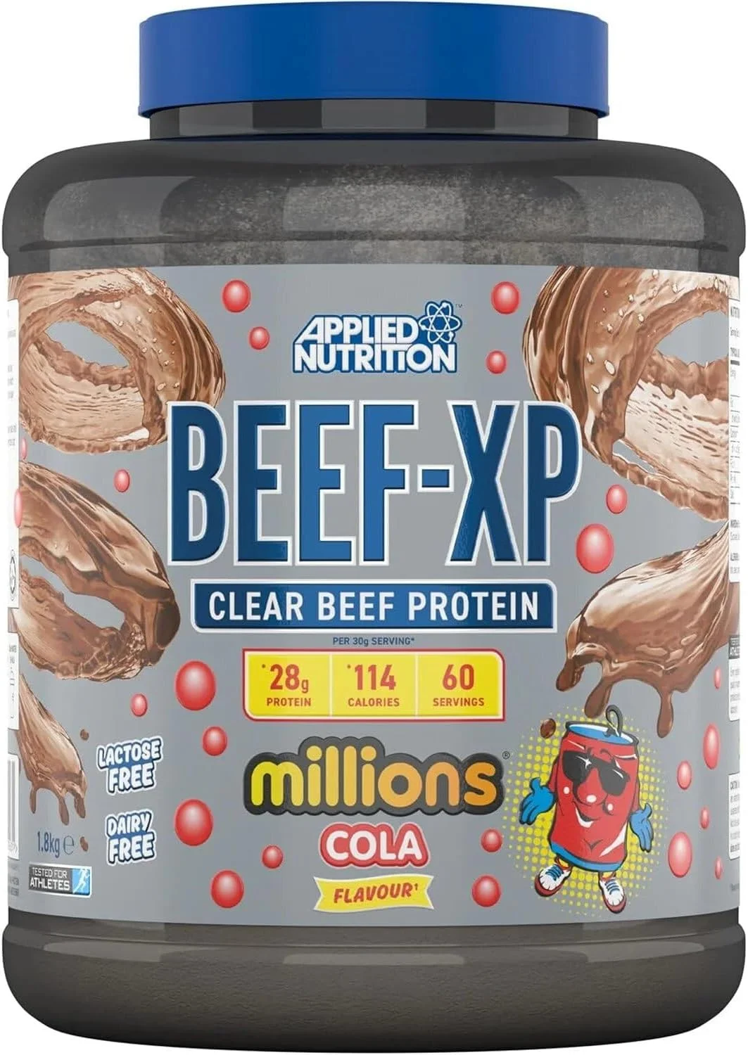 پروتئین ایزوله هیدرولیز شده گوشت گاو Beef XP، سبک آب میوه، پودر پروتئین گوشت گاو بدون لبنیات، بدون لاکتوز، بدون شکر، کم چرب (1.8 کیلوگرم، طعم کولا)