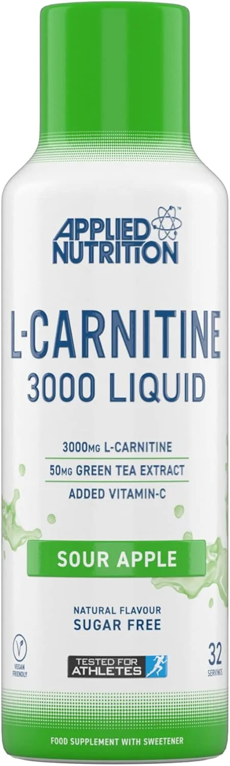 مایع ال-کارنیتین 3000 میلی گرمی Applied Nutrition با طعم سیب ترش، 480 میلی لیتر (بسته 1 عددی)
