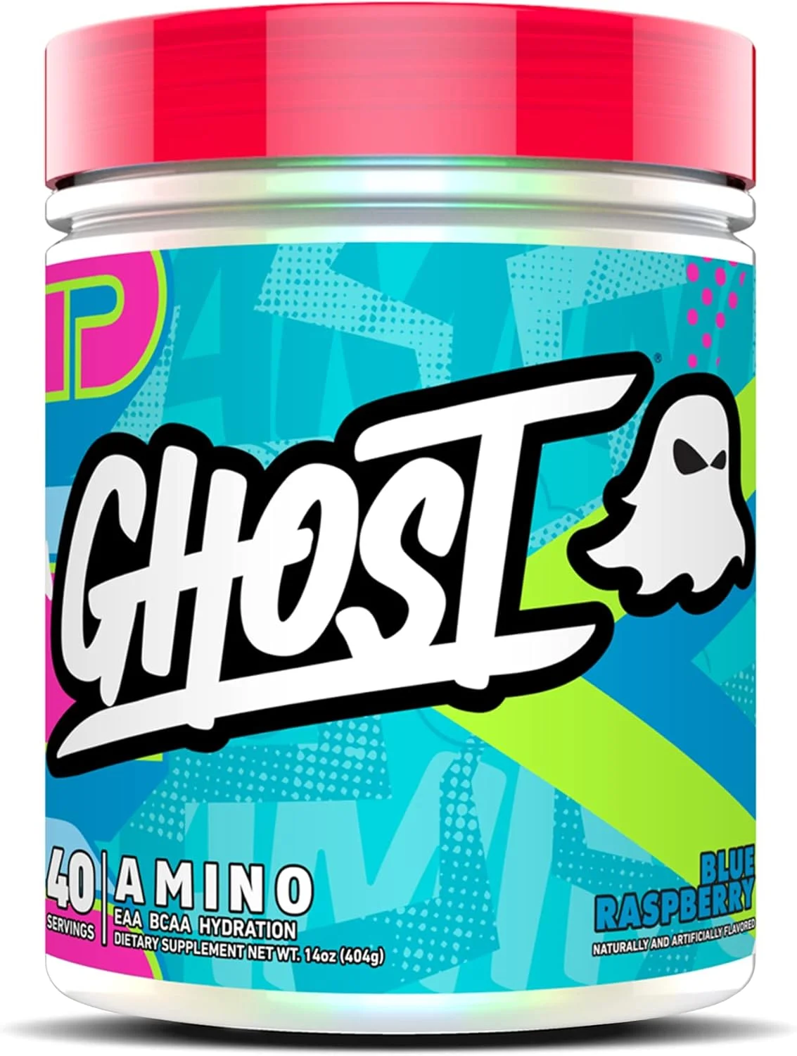 مکمل آمینو اسید ضروری GHOST، تمشک آبی - 40 سروینگ - پودر حین تمرین برای هیدراتاسیون و ریکاوری 4.5 گرم BCAA و 5.5 گرم EAA - بدون سویا و گلوتن، وگان