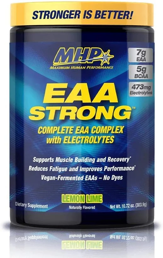 MHP - عملکرد حداکثری انسانی EAA قوی اسیدهای آمینه ضروری BCAA برای حین تمرین/بعد از تمرین - 308.1 گرم، 30 سروینگ (لیمو ترش)