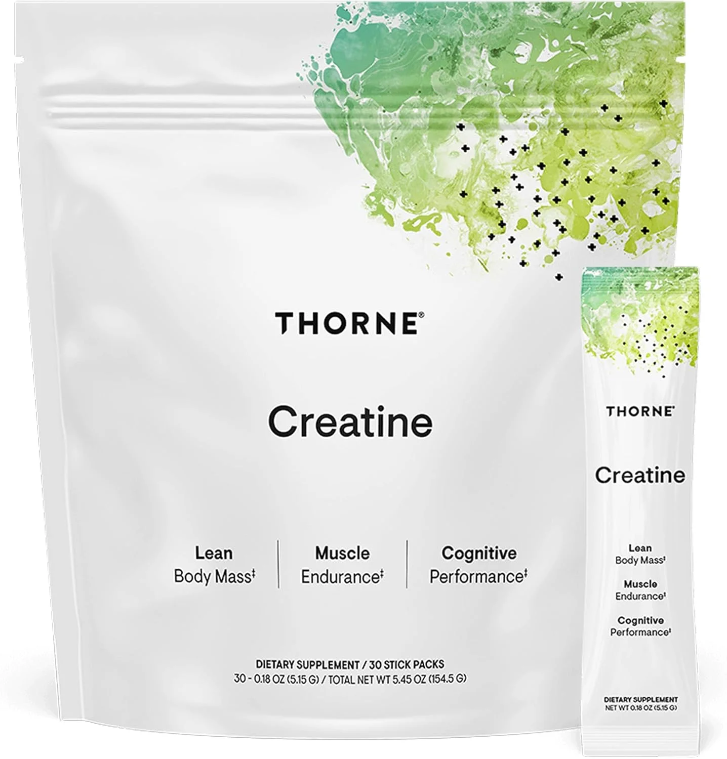کراتین THORNE - کراتین مونوهیدرات، پودر آمینو اسید - پشتیبانی از عضلات، انرژی سلولی و عملکرد شناختی - بدون گلوتن، کتو - دارای گواهی NSF برای ورزش - 154 گرم - 30 سروینگ