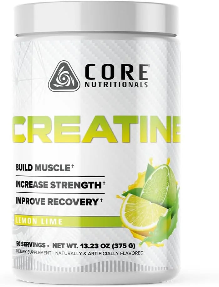 کراتین Core Nutritionals، افزایش قدرت و رشد عضلات، 5000 میلی گرم، 50 سروینگ (50 سروینگ، لیمو ترش)